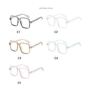 New finished flat light anti-blue glasses color changing sunglasses retro big name couple square sunglasses