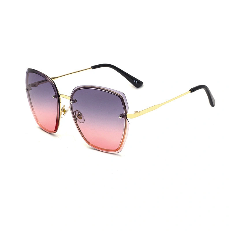 2021 newest fashion big metal frame trimming sunglasses women men eyewear shade vintage sun glasses wholesale custom goggles
