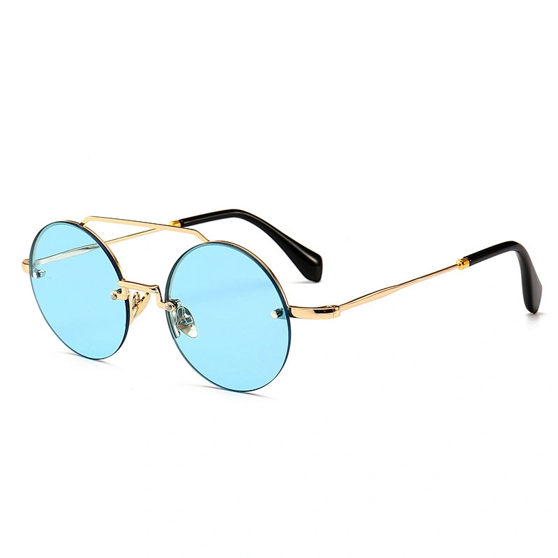 Explosive narrow frame modern retro sunglasses round sunglasses trend street model catwalk sunglasses