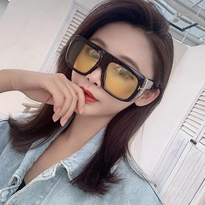 2021 newest fashion big frame trendy celebrity sunglasses women men eyewear shade vintage sun glasses wholesale custom goggles