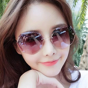 Anti UV 2021 newest fashion chamfering metal sunglasses women men eyewear shade vintage sun glasses wholesale custom goggles