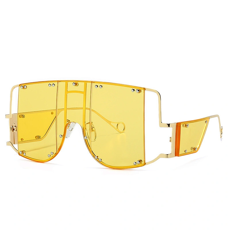 Fashionable sunglasses big metal frame sunglasses windproof sunglasses display
