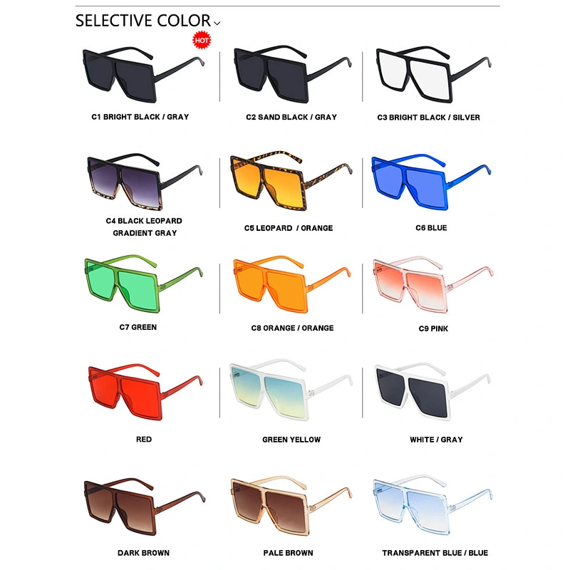 2021 newest fashion square big frame metal hinge sunglasses women men eyewear shade vintage sun glasses wholesale custom goggles