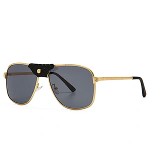 Cross border hot models metical sunglasses classic sunglasses men leather inlaid toad mirror