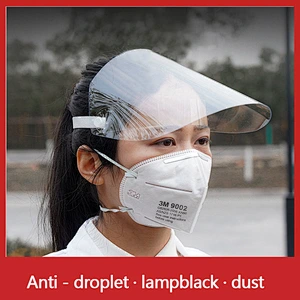 Kitchen cooking anti-oil splash full face shield protection artifact face cook anti-oil fume baffle protective face shield set