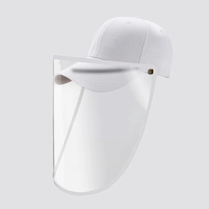 Off the shelf adult anti spray face shield baseball cap detachable with adjustable face shield basin one cap dual anti-dust