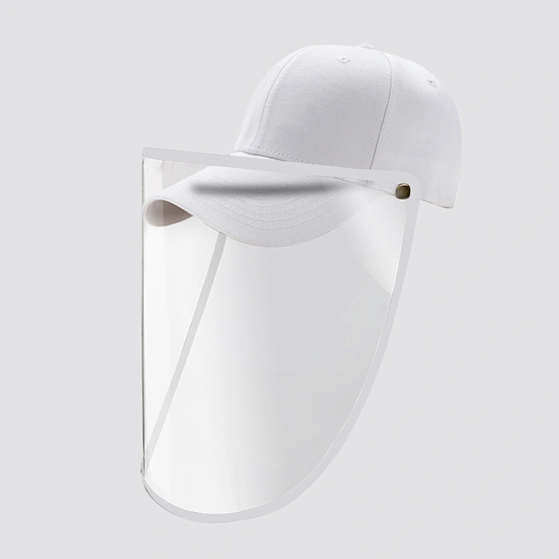 Off the shelf adult anti spray face shield baseball cap detachable with adjustable face shield basin one cap dual anti-dust