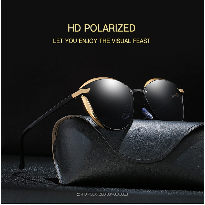 2021 fashion newest metal cat eye sunglasses polarized women men eyewear shade vintage sun glasses wholesale custom goggles
