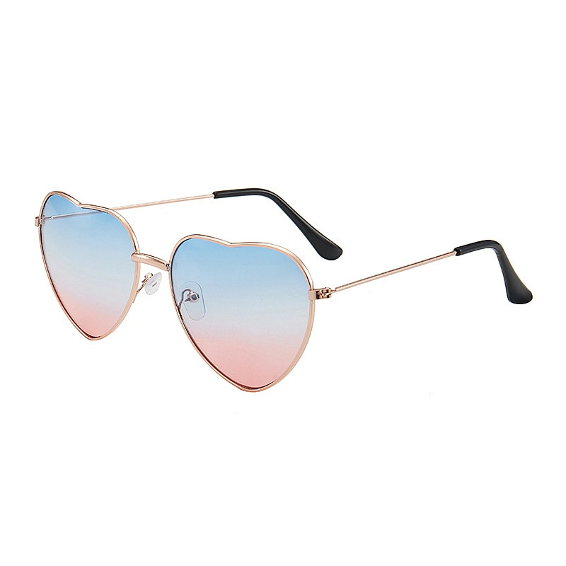 2021 newest fashion love heart shape metal sunglasses women men eyewear shade vintage sun glasses wholesale custom goggles