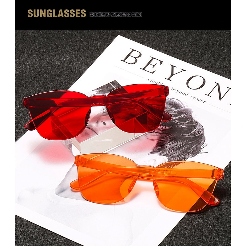 fashion rimless sunglasses women men newest shades retro sun glasses oversized wholesale custom eyewear 2021 trendy goggle