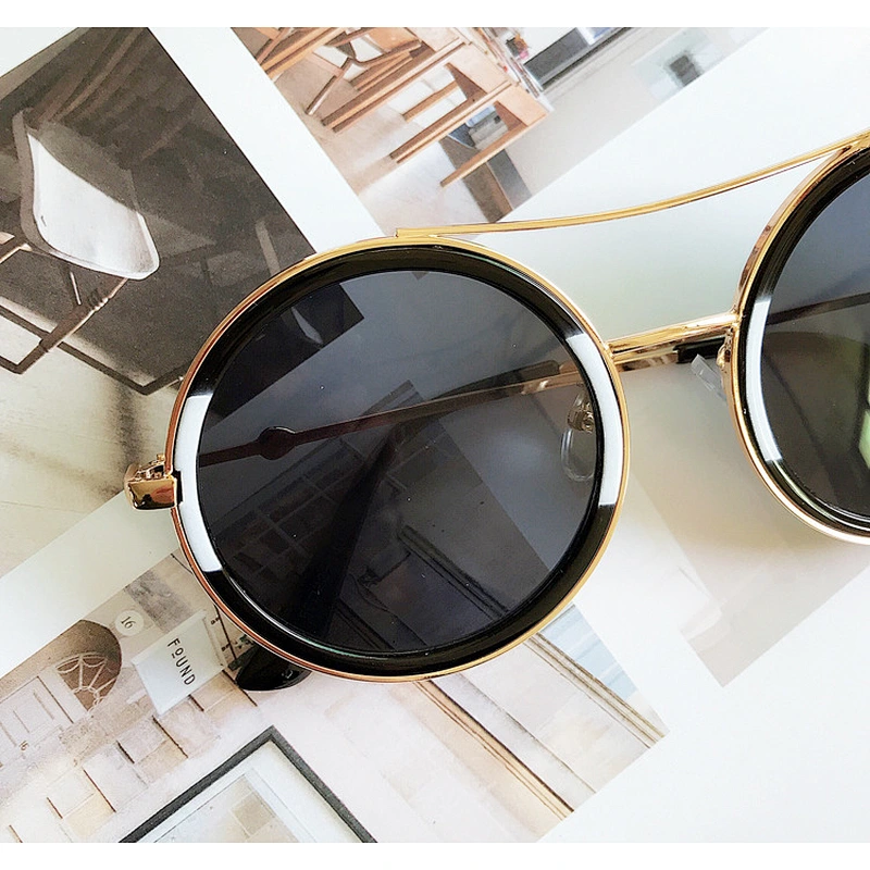 fashionable metal round sunglasses women men newest shades celebrity sun glasses wholesale custom eyewear 2021 trendy goggles