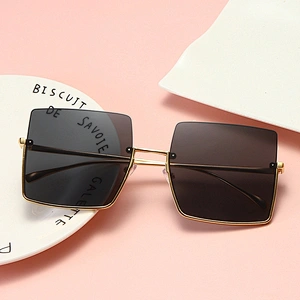 2021 Newest trendy square oversize trimming personality sunglasses wholesale women men eyewear shade sun glasses custom goggles