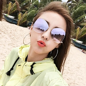 2021 newest fashion round beads fishing driving oval sunglasses women men eyewear shade sun glasses wholesale custom goggles