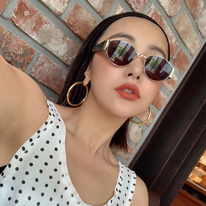 fashion small frame oval sunglasses women men newest shades sun glasses  wholesale custom eyewear 2021 trendy goggles