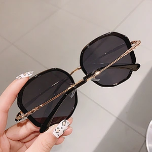 fashion metal blue light blocking sunglasses women men newest shades sun glasses  wholesale custom eyewear 2021 trendy goggles