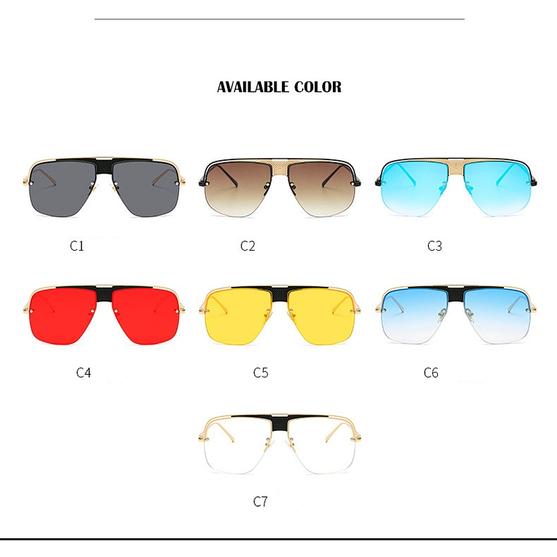 2021 Newest fashion metal trendy retro sunglasses wholesale women men eyewear shade sun vintage glasses custom goggles