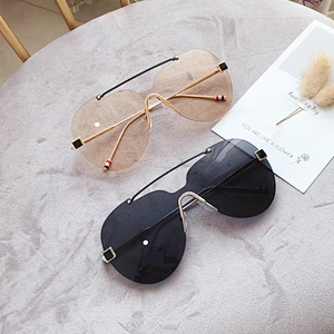 fashion rimless retro sunglasses women men newest shades vintage sun glasses wholesale custom eyewear 2021 trendy goggle