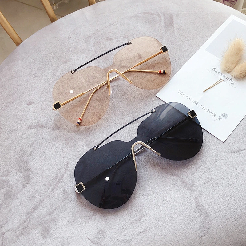 fashion rimless retro sunglasses women men newest shades vintage sun glasses wholesale custom eyewear 2021 trendy goggle