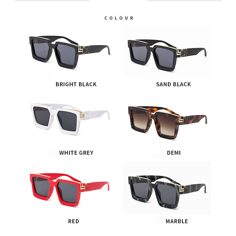 fashioable sunglasses women men newest shades retro vintage square sun glasses oversized wholesale custom eyewear 2021 goggles
