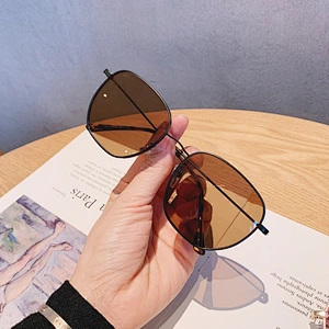 irregular metal retro square sunglasses women men newest shades sun glasses wholesale custom eyewear 2021 trendy goggle
