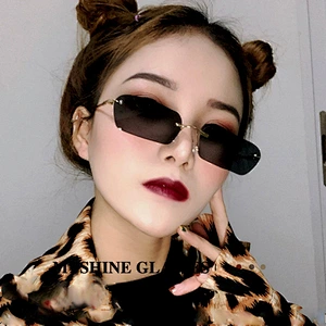 fashion oval sunglasses women men newest shades small frames rimless  sun glasses wholesale custom eyewear 2021 trendy goggles
