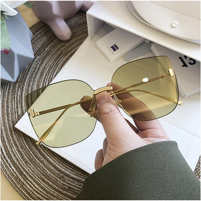 fashionable rimless cat eye sunglasses women men newest shades retro sun glasses wholesale custom eyewear 2021 trendy goggle