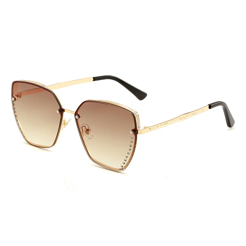 fashionable metal ocean piece 2021 sunglasses newest women men shades diamond sun glasses wholesale custom eyewear trendy goggle