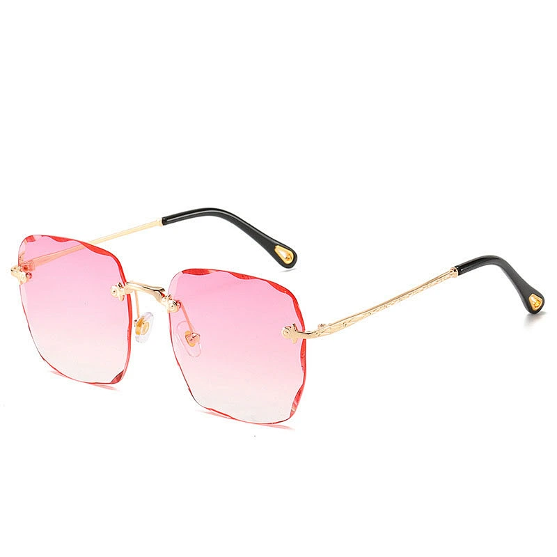 fashionable sunglasses women men newest shades square photochromic rimless sun glasses wholesale custom  eyewear 2021 goggles