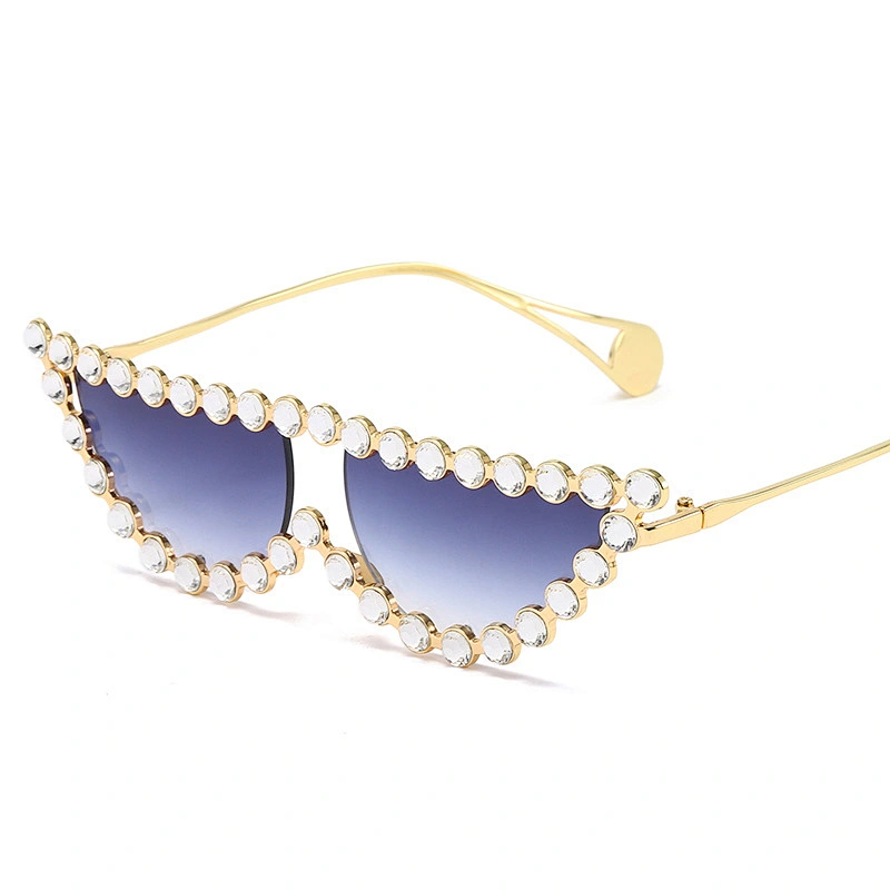 2021 fashion retro cat eye rhinestone trendy sunglasses women men eyewear shade sun glasses wholesale custom goggles