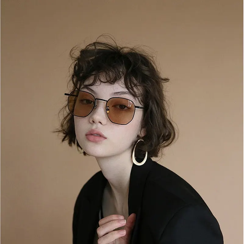 irregular metal retro square sunglasses women men newest shades sun glasses wholesale custom eyewear 2021 trendy goggle