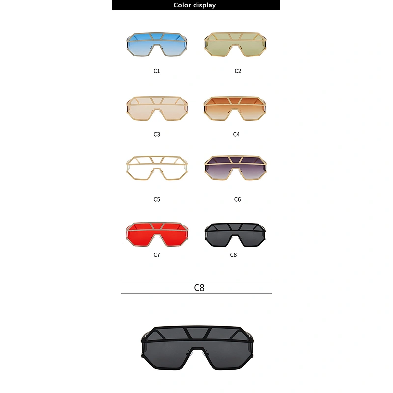 fashion luxury sunglasses 2021 newest women men shades ocean piece sun glasses oversized wholesale custom eyewear trendy goggle