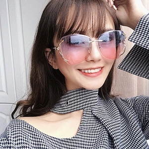 2021 newest fashion metal rimless trimming fox legs sunglasses women men eyewear shade sun glasses wholesale custom goggles