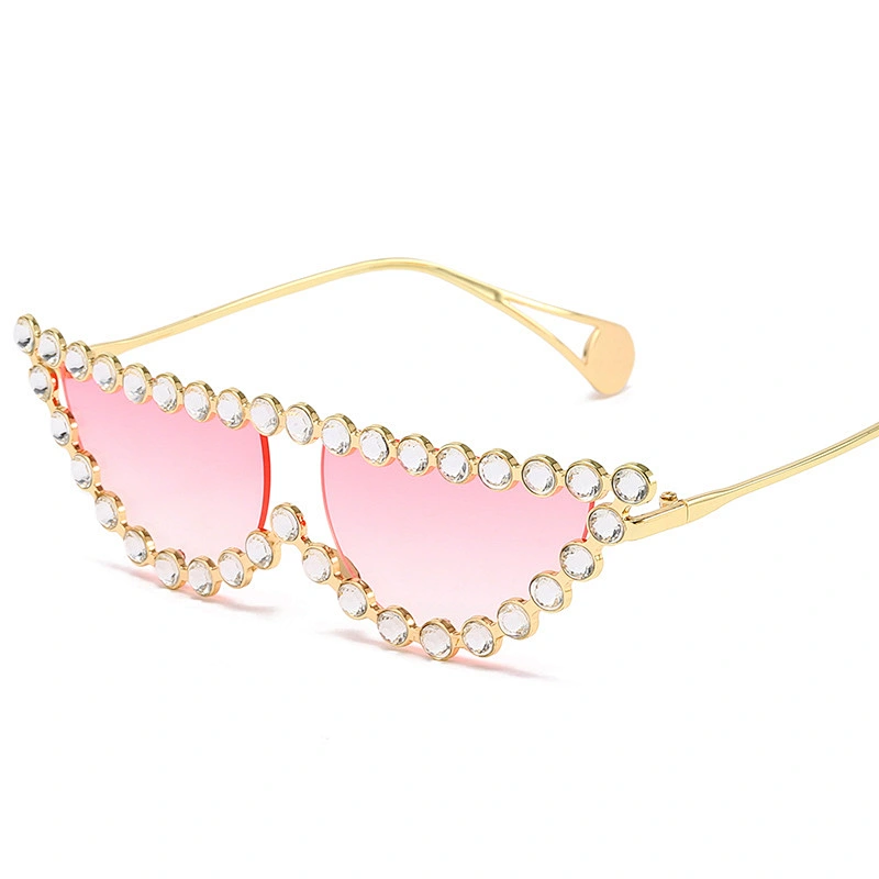2021 fashion retro cat eye rhinestone trendy sunglasses women men eyewear shade sun glasses wholesale custom goggles