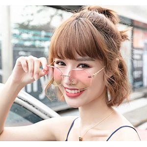 fashionable sunglasses women men newest shades retro mental frameless sun glasses wholesale custom eyewear 2021china goggles