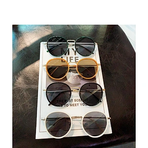 fashionable retro round frame sunglasses women men newest shades  sun glasses  wholesale custom eyewear 2021 trendy goggle
