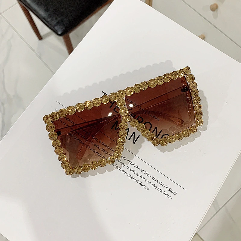 fashion retro sun glasses women men newest shades vintage diamond sunglasses oversized wholesale custom eyewear 2021 goggles