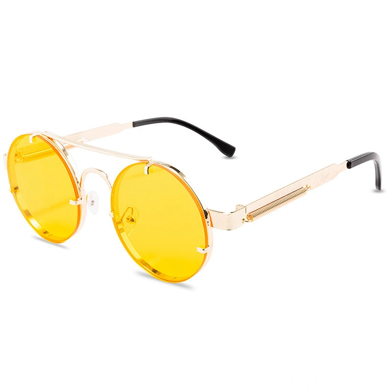 2021 newest fashion punk round spring legs sunglasses women men eyewear shade sun glasses wholesale custom night vision goggles