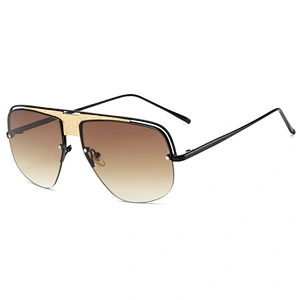 2021 Newest fashion metal trendy retro sunglasses wholesale women men eyewear shade sun vintage glasses custom goggles