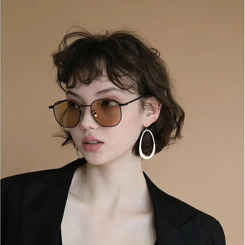 irregular metal retro square sunglasses women men newest shades sun glasses wholesale custom eyewear 2021 trendy goggle