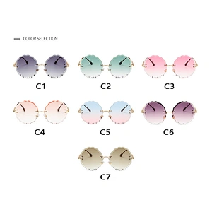 fashionable 2021 rimless retro sunglasses newest women men shades UV luxury sun glasses wholesale custom eyewear trendy goggle
