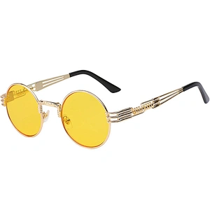 2021 newest fashion round steam punk metal spring legs sunglasses women men eyewear shade sun glasses wholesale custom goggles