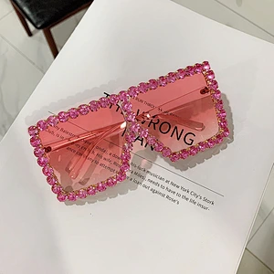 fashion retro sun glasses women men newest shades vintage diamond sunglasses oversized wholesale custom eyewear 2021 goggles