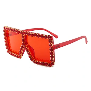 fashionable diamond square 2021 sunglasses newest women men shades sun glasses oversized wholesale custom eyewear trendy goggle