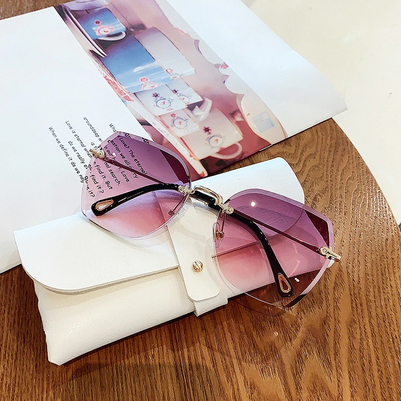 rimless retro polarized sunglasses women men newest shades retro sun glasses wholesale custom eyewear 2021 trendy goggle