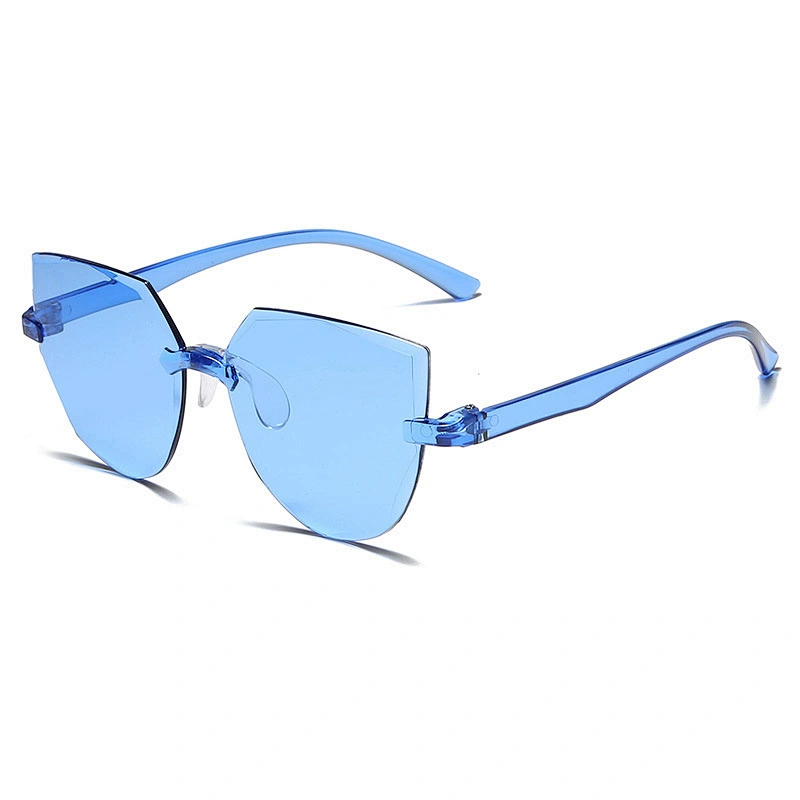 rimless jell transparent sunglasses women men newest shades color sun glasses wholesale custom eyewear 2021 trendy goggles