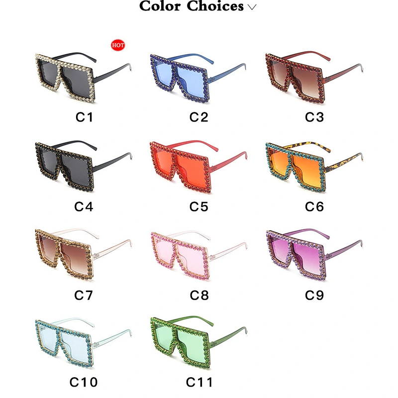 diamond sunglasses women men newest shades retro sun glasses wholesale custom oversized eyewear 2021 square china goggles