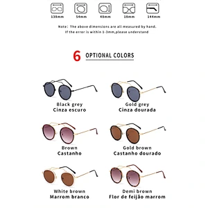 fashionable sunglasses women men newest shades retro round frame mental sun glasses wholesale custom eyewear 2021goggles