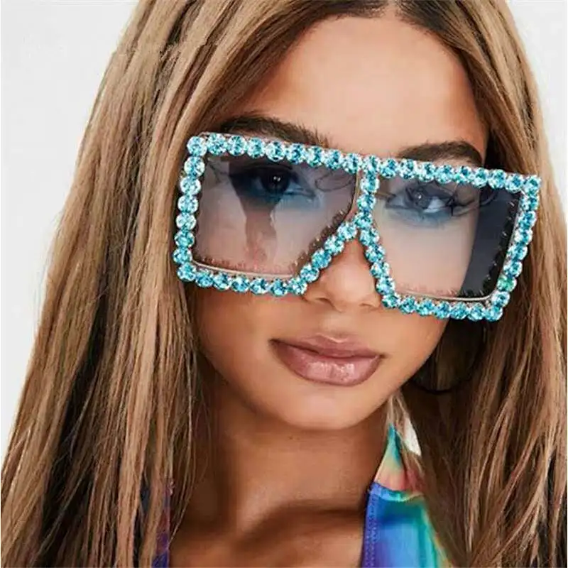 diamond square sunglasses women men newest shades retro sun glasses oversized wholesale custom eyewear 2021 trendy goggle