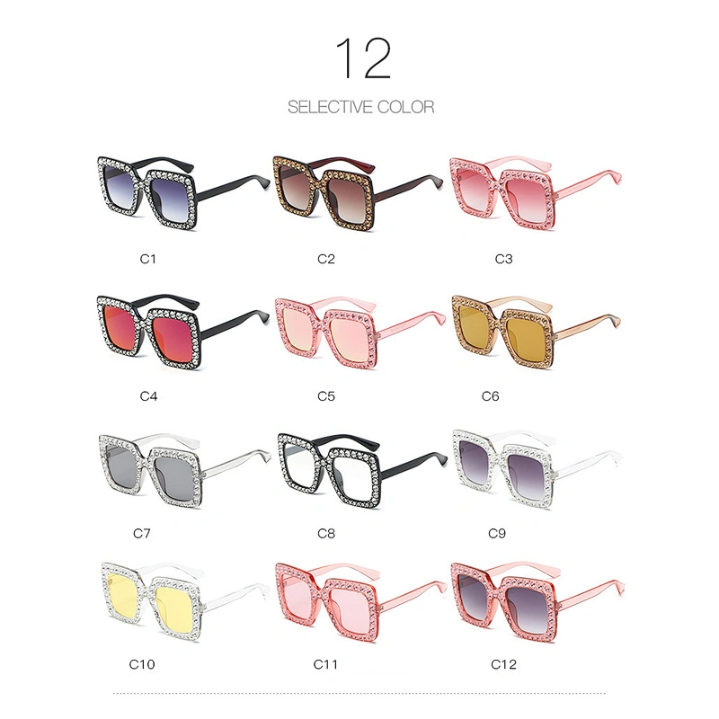 fashion diamond sunglasses women men newest shades retro sun glasses oversized wholesale custom eyewear 2021 trendy goggle
