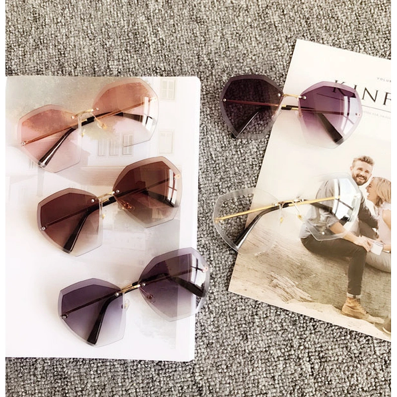 irregular rimless round candy colorsunglasses women men newest shades sun glasses wholesale custom eyewear 2021 trendy goggles